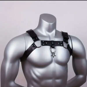 Leather harness black
