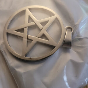 Star in circle silver colour